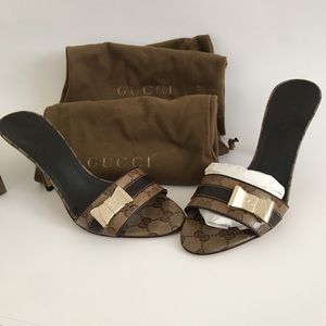 Gucci Sand Tess S. Cuoio Beige Ebony/cocoa slides
